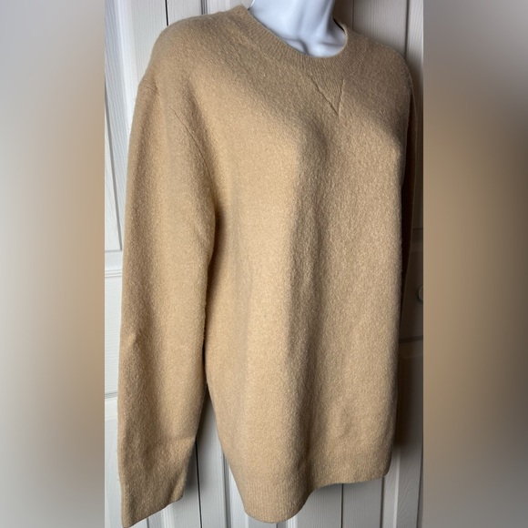 COS Sweater Yak Wool Pullover Crewneck Tan Beige Relaxed Fit Medium - Picture 6 of 9